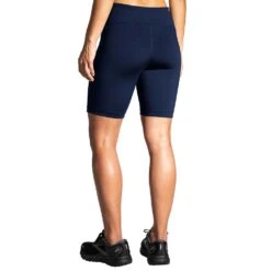BROOKS Women's Moment 8in Short Tight - Navy -QQ Styles 221585 451 MB Moment 8in Short Tight