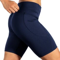 BROOKS Women's Moment 8in Short Tight - Navy -QQ Styles 221585 451 MV Moment 8in Short Tight