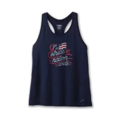 BROOKS Women's Distance Tank 2.0 - Navy/Run USA