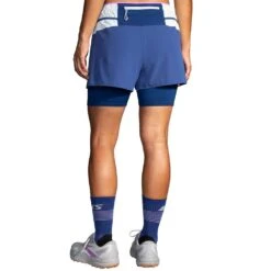 BROOKS Women's High Point 3" 2-in-1 Short - Aegean/Lt Slate -QQ Styles 221611 462 MB High Point 3in 2in1 Short