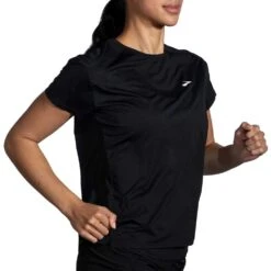 BROOKS Women's Sprint Free Short Sleeve 2.0 - Black -QQ Styles 221613 001 MV Sprint Free Short Sleeve 2