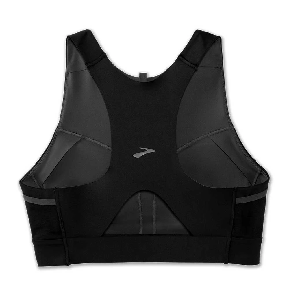 BROOKS Women's Drive 3 Pocket Run Bra - Black 2 BROOKS Women's Drive 3 Pocket Run Bra - Black - Image 2