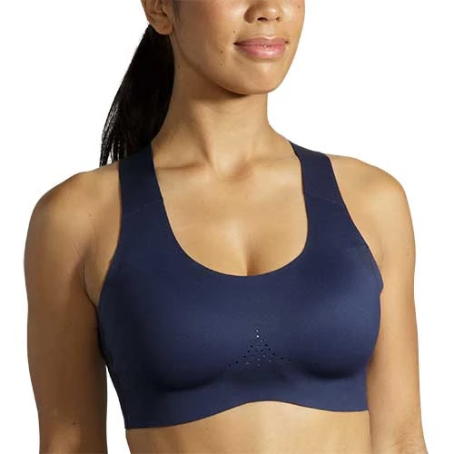 BROOKS Women's Dare Crossback 2.0 Run Bra - Navy 6 BROOKS Women's Dare Crossback 2.0 Run Bra - Navy - Image 6