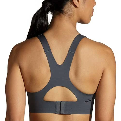 BROOKS Women's Dare Racerback Run Bra 2.0 - Asphalt 2 BROOKS Women's Dare Racerback Run Bra 2.0 - Asphalt - Image 2