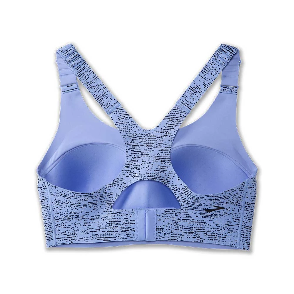 BROOKS Women's Dare Racerback 2.0 Run Bra - Blue Lavender Terrain Print 2 BROOKS Women's Dare Racerback 2.0 Run Bra - Blue Lavender Terrain Print - Image 2