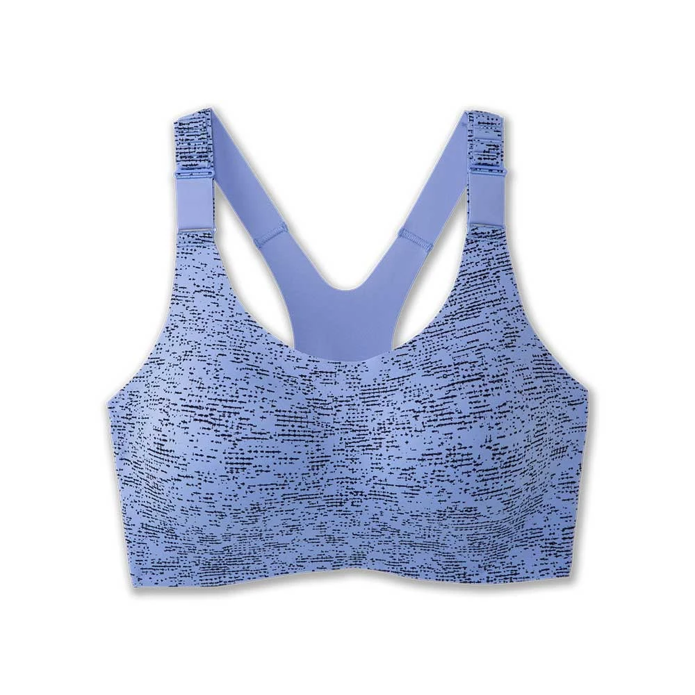BROOKS Women's Dare Racerback 2.0 Run Bra - Blue Lavender Terrain Print 1 BROOKS Women's Dare Racerback 2.0 Run Bra - Blue Lavender Terrain Print