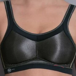 Women's MOMENTUM - Sports Bra, Maximum Support - Black -QQ Styles 5529 001 01 1