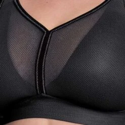 Women's AIR CONTROL DELTAPAD - Maximum Support Sports Bra- Anthracite -QQ Styles 5544 408 01 1
