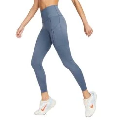 Women's Nike Go High Rise 7/8 Leggings - Diffused Blue/Black