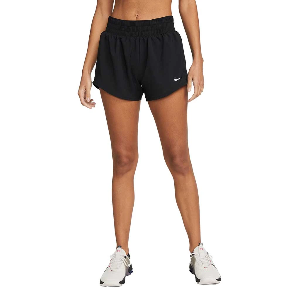 Women's Nike One Dri-Fit Mid Rise 3in Short - Black 1 Women's Nike One Dri-Fit Mid Rise 3in Short - Black