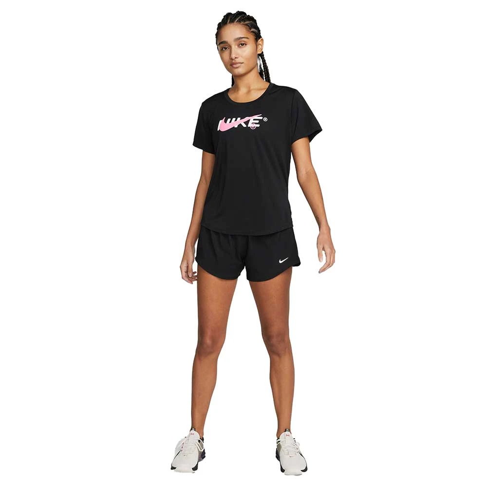 Women's Nike One Dri-Fit Mid Rise 3in Short - Black 3 Women's Nike One Dri-Fit Mid Rise 3in Short - Black - Image 3
