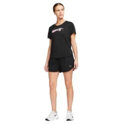Women's Nike One Dri-Fit Ultra High Rise 3in Short - Black -QQ Styles AURORA DX6642 010 PHSYM004 2000