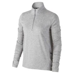 Nike Women's 1/2 Zip Running Top - Smoke Grey/Lt Smoke Grey