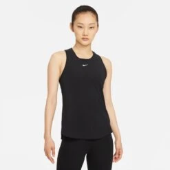 Women's Nike Dri-Fit One Luxe Standard Fit Tank- Black/Reflective Silver