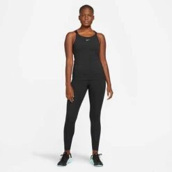 Women's Nike Dri-Fit One Luxe Slim Fit Strappy Tank- Black -QQ Styles DD4931 010 PHSYM003