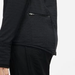 Women's Nike Therma-FIT Element Running Crew - Black/Reflective Silver -QQ Styles DD6779 010 PHSYM003 2000