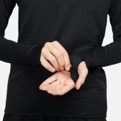 Women's Nike Therma-FIT Element Running Crew - Black/Reflective Silver -QQ Styles DD6779 010 PHSYM004 2000