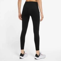 Women's Nike Dri-FIT Go High Rise 7/8 Tight - Black/Black -QQ Styles DQ5636 010 PHSBM001 1500