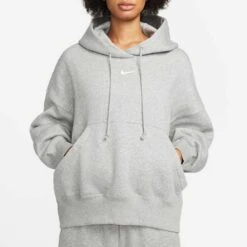 Women's Nike Sportswear Phoenix Fleece Hoodie - Dark Grey Heather