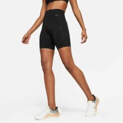 Women's Nike Dri-Fit Go High Rise 8in Short - Black 9 Women's Nike Dri-Fit Go High Rise 8in Short - Black -QQ Styles DQ5923 010 PHSBM001