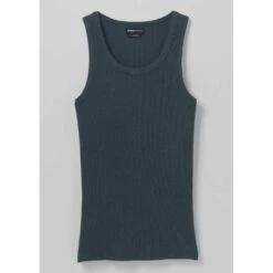 Prana Women's Foundation Rib Tank Top - Grey Blue Heather