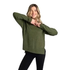 LOLE Women's Camille Crew Neck Sweater - Taraggon Heather