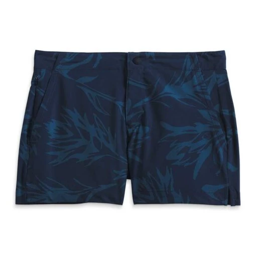 NORTH FACE Women's Never Stop Wearing Short - Summit Navy Tropical Paintbrush Print -QQ Styles NF0A7WS9 I7J altfront