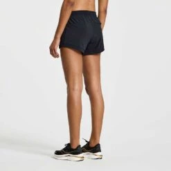 Saucony Women's Outpace 3" Running Short - Black -QQ Styles SAW800422 BK 5