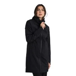 LOLE Women's Element Long Rain Jacket - Black Beauty