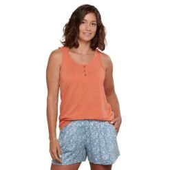 Women's Piru Henley Tank - Dreamsicle