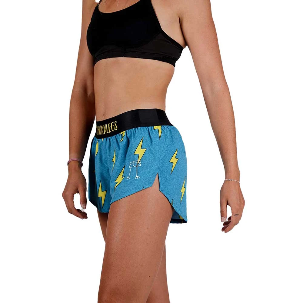 Women's Blue Bolts 1.5" Split Short - Blue Bolts 4 Women's Blue Bolts 1.5" Split Short - Blue Bolts - Image 4