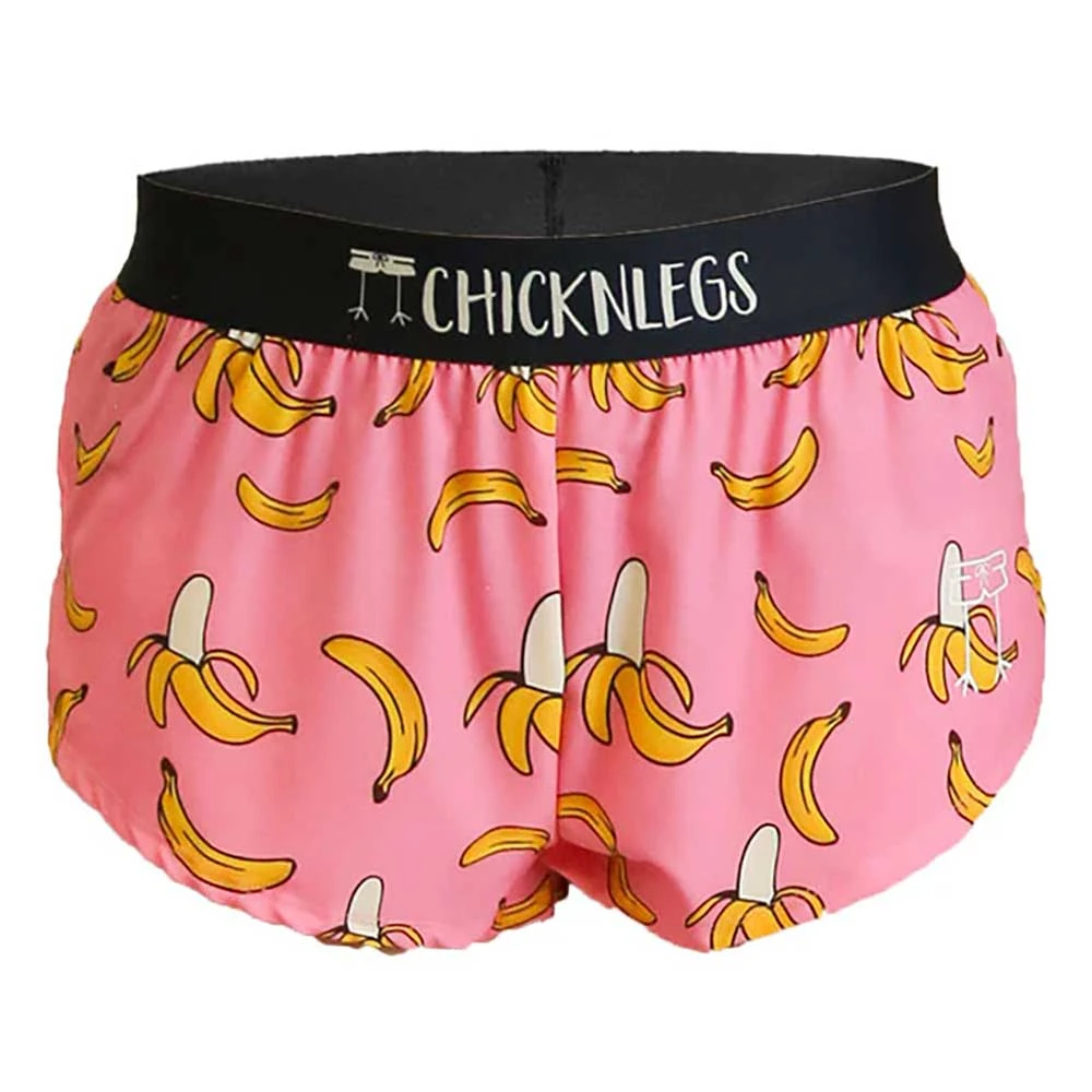 Women's Pink Bananas 1.5" Split Short - Pink Bananas 1 Women's Pink Bananas 1.5" Split Short - Pink Bananas